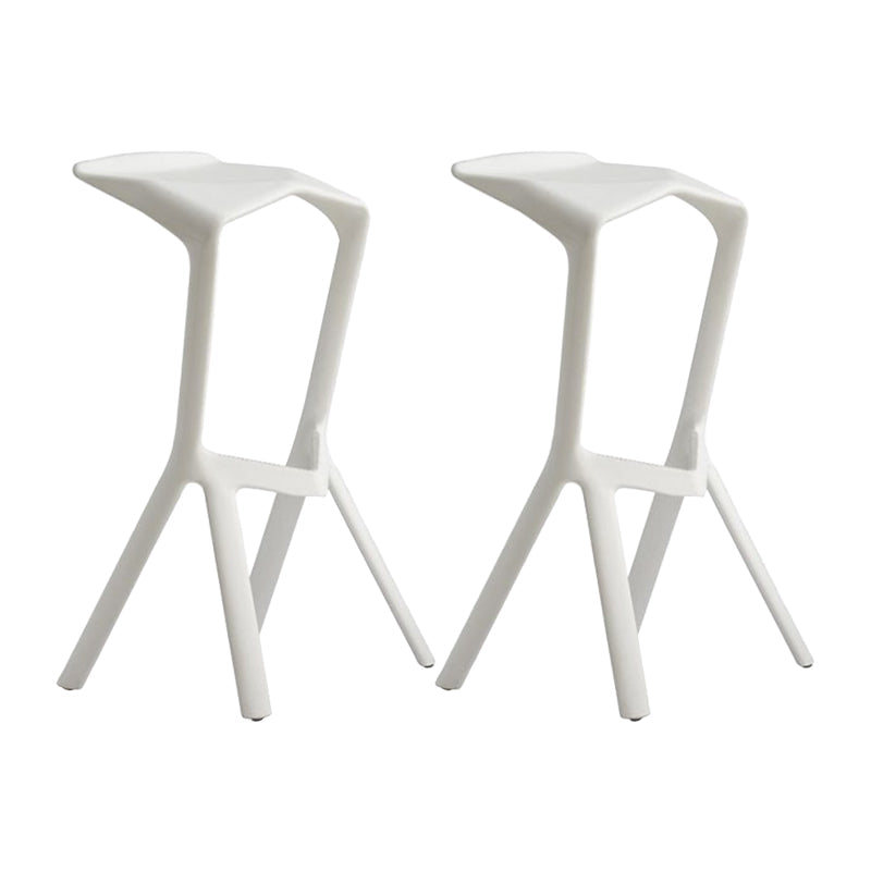 Contemporary Stackable Counter Stools Colorful Indoor Geometric Bar Stool, 1 Piece White 2 Piece Set Clearhalo 'Bar Furniture' 'Bar Stools' 'bar_stools' 'furn' 'furn_bar_stools' 'furniture_bar_stools' 'Kitchen & Dining Furniture' 'kitchen&dining_furn' 'kitchen' 'kitchen_furn' Furniture' 4503820