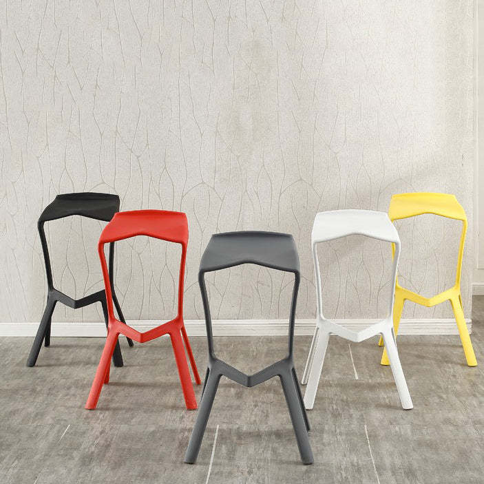 Contemporary Stackable Counter Stools Colorful Indoor Geometric Bar Stool, 1 Piece Clearhalo 'Bar Furniture' 'Bar Stools' 'bar_stools' 'furn' 'furn_bar_stools' 'furniture_bar_stools' 'Kitchen & Dining Furniture' 'kitchen&dining_furn' 'kitchen' 'kitchen_furn' Furniture' 4503822