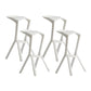 Contemporary Stackable Counter Stools Colorful Indoor Geometric Bar Stool, 1 Piece White 4 Piece Set Clearhalo 'Bar Furniture' 'Bar Stools' 'bar_stools' 'furn' 'furn_bar_stools' 'furniture_bar_stools' 'Kitchen & Dining Furniture' 'kitchen&dining_furn' 'kitchen' 'kitchen_furn' Furniture' 4503823