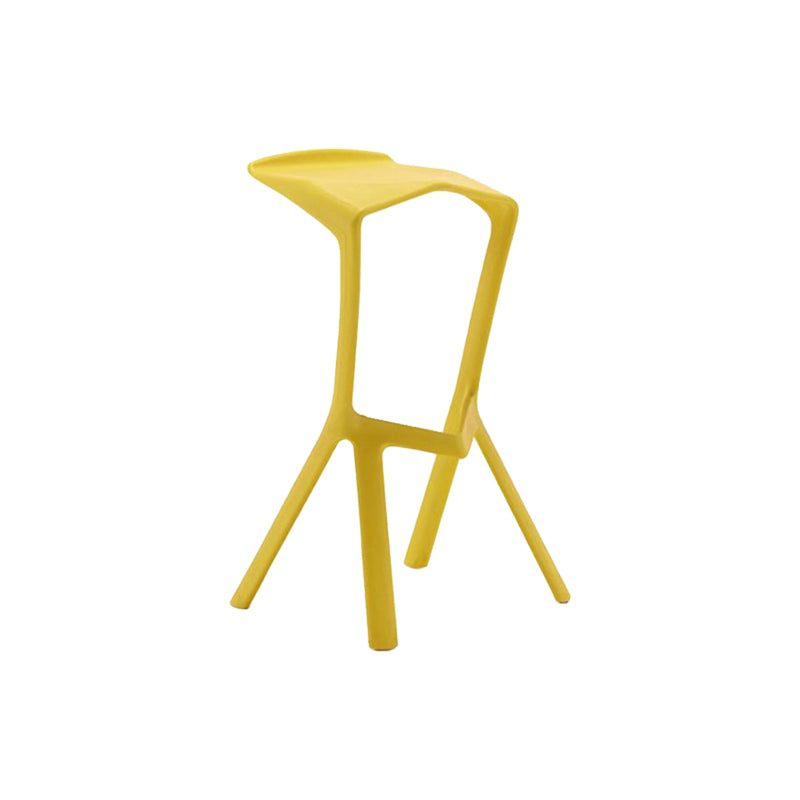 Contemporary Stackable Counter Stools Colorful Indoor Geometric Bar Stool, 1 Piece Yellow 1 Piece Clearhalo 'Bar Furniture' 'Bar Stools' 'bar_stools' 'furn' 'furn_bar_stools' 'furniture_bar_stools' 'Kitchen & Dining Furniture' 'kitchen&dining_furn' 'kitchen' 'kitchen_furn' Furniture' 4503825