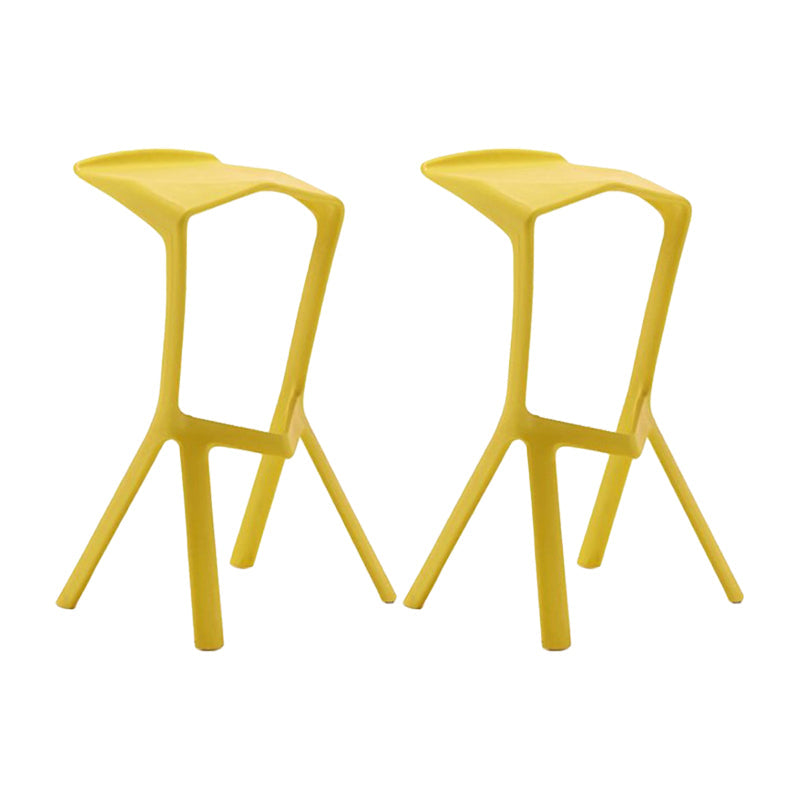 Contemporary Stackable Counter Stools Colorful Indoor Geometric Bar Stool, 1 Piece Yellow 2 Piece Set Clearhalo 'Bar Furniture' 'Bar Stools' 'bar_stools' 'furn' 'furn_bar_stools' 'furniture_bar_stools' 'Kitchen & Dining Furniture' 'kitchen&dining_furn' 'kitchen' 'kitchen_furn' Furniture' 4503826
