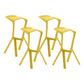 Contemporary Stackable Counter Stools Colorful Indoor Geometric Bar Stool, 1 Piece Yellow 4 Piece Set Clearhalo 'Bar Furniture' 'Bar Stools' 'bar_stools' 'furn' 'furn_bar_stools' 'furniture_bar_stools' 'Kitchen & Dining Furniture' 'kitchen&dining_furn' 'kitchen' 'kitchen_furn' Furniture' 4503828