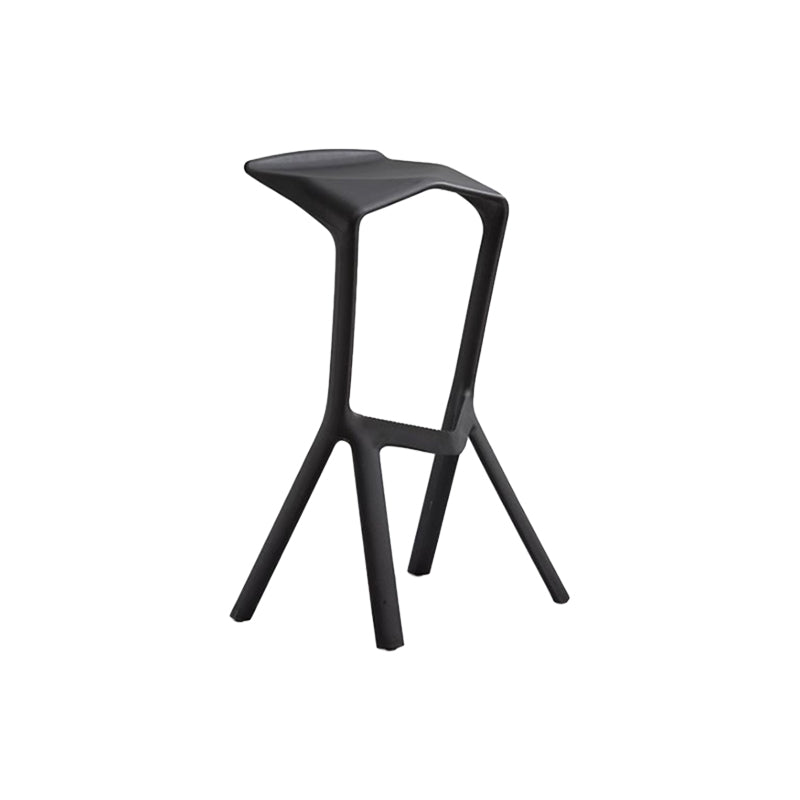 Contemporary Stackable Counter Stools Colorful Indoor Geometric Bar Stool, 1 Piece Black 1 Piece Clearhalo 'Bar Furniture' 'Bar Stools' 'bar_stools' 'furn' 'furn_bar_stools' 'furniture_bar_stools' 'Kitchen & Dining Furniture' 'kitchen&dining_furn' 'kitchen' 'kitchen_furn' Furniture' 4503831