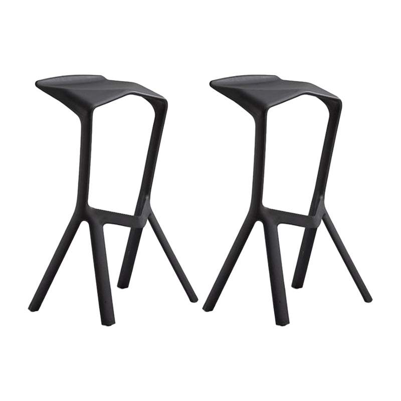 Contemporary Stackable Counter Stools Colorful Indoor Geometric Bar Stool, 1 Piece Black 2 Piece Set Clearhalo 'Bar Furniture' 'Bar Stools' 'bar_stools' 'furn' 'furn_bar_stools' 'furniture_bar_stools' 'Kitchen & Dining Furniture' 'kitchen&dining_furn' 'kitchen' 'kitchen_furn' Furniture' 4503833
