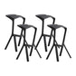 Contemporary Stackable Counter Stools Colorful Indoor Geometric Bar Stool, 1 Piece Black 4 Piece Set Clearhalo 'Bar Furniture' 'Bar Stools' 'bar_stools' 'furn' 'furn_bar_stools' 'furniture_bar_stools' 'Kitchen & Dining Furniture' 'kitchen&dining_furn' 'kitchen' 'kitchen_furn' Furniture' 4503834