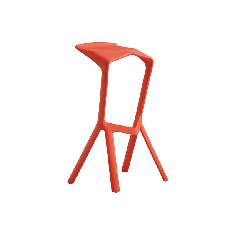 Contemporary Stackable Counter Stools Colorful Indoor Geometric Bar Stool, 1 Piece Red 1 Piece Clearhalo 'Bar Furniture' 'Bar Stools' 'bar_stools' 'furn' 'furn_bar_stools' 'furniture_bar_stools' 'Kitchen & Dining Furniture' 'kitchen&dining_furn' 'kitchen' 'kitchen_furn' Furniture' 4503835