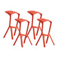 Contemporary Stackable Counter Stools Colorful Indoor Geometric Bar Stool, 1 Piece Red 4 Piece Set Clearhalo 'Bar Furniture' 'Bar Stools' 'bar_stools' 'furn' 'furn_bar_stools' 'furniture_bar_stools' 'Kitchen & Dining Furniture' 'kitchen&dining_furn' 'kitchen' 'kitchen_furn' Furniture' 4503837
