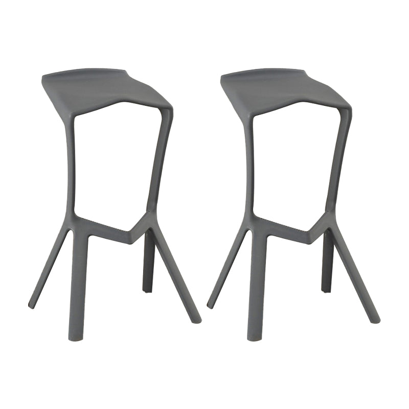 Contemporary Stackable Counter Stools Colorful Indoor Geometric Bar Stool, 1 Piece Grey 2 Piece Set Clearhalo 'Bar Furniture' 'Bar Stools' 'bar_stools' 'furn' 'furn_bar_stools' 'furniture_bar_stools' 'Kitchen & Dining Furniture' 'kitchen&dining_furn' 'kitchen' 'kitchen_furn' Furniture' 4503839