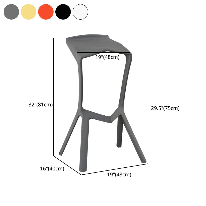 Contemporary Stackable Counter Stools Colorful Indoor Geometric Bar Stool, 1 Piece Clearhalo 'Bar Furniture' 'Bar Stools' 'bar_stools' 'furn' 'furn_bar_stools' 'furniture_bar_stools' 'Kitchen & Dining Furniture' 'kitchen&dining_furn' 'kitchen' 'kitchen_furn' Furniture' 4503841