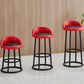 Modern Armless Counter Stool Steel Milk Tea Shop Bar Stool with Leather Cushion and Pedal Clearhalo 'Bar Furniture' 'Bar Stools' 'bar_stools' 'furn' 'furn_bar_stools' 'furniture_bar_stools' 'Kitchen & Dining Furniture' 'kitchen&dining_furn' 'kitchen' 'kitchen_furn' Furniture' 4503845