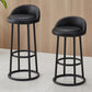 Modern Armless Counter Stool Steel Milk Tea Shop Bar Stool with Leather Cushion and Pedal Clearhalo 'Bar Furniture' 'Bar Stools' 'bar_stools' 'furn' 'furn_bar_stools' 'furniture_bar_stools' 'Kitchen & Dining Furniture' 'kitchen&dining_furn' 'kitchen' 'kitchen_furn' Furniture' 4503846