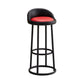Modern Armless Counter Stool Steel Milk Tea Shop Bar Stool with Leather Cushion and Pedal Clearhalo 'Bar Furniture' 'Bar Stools' 'bar_stools' 'furn' 'furn_bar_stools' 'furniture_bar_stools' 'Kitchen & Dining Furniture' 'kitchen&dining_furn' 'kitchen' 'kitchen_furn' Furniture' 4503851