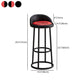 Modern Armless Counter Stool Steel Milk Tea Shop Bar Stool with Leather Cushion and Pedal Clearhalo 'Bar Furniture' 'Bar Stools' 'bar_stools' 'furn' 'furn_bar_stools' 'furniture_bar_stools' 'Kitchen & Dining Furniture' 'kitchen&dining_furn' 'kitchen' 'kitchen_furn' Furniture' 4503866