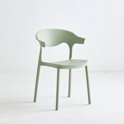 Macron Colorful Plastic Counter Stools Nordic Armrest Indoor Bar Stool Green 1 Piece Short Stool(18"H) Clearhalo 'Bar Furniture' 'Bar Stools' 'bar_stools' 'furn' 'furn_bar_stools' 'furniture_bar_stools' 'Kitchen & Dining Furniture' 'kitchen&dining_furn' 'kitchen' 'kitchen_furn' Furniture' 4503874