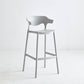 Macron Colorful Plastic Counter Stools Nordic Armrest Indoor Bar Stool Grey 1 Piece Bar Stool(30"H) Clearhalo 'Bar Furniture' 'Bar Stools' 'bar_stools' 'furn' 'furn_bar_stools' 'furniture_bar_stools' 'Kitchen & Dining Furniture' 'kitchen&dining_furn' 'kitchen' 'kitchen_furn' Furniture' 4503880