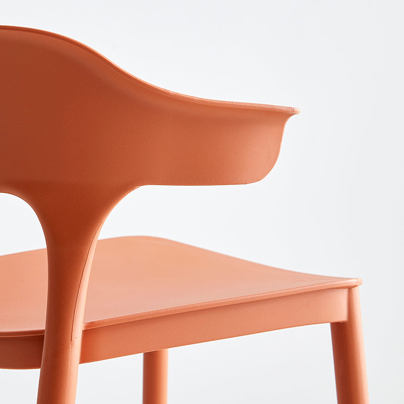 Macron Colorful Plastic Counter Stools Nordic Armrest Indoor Bar Stool Clearhalo 'Bar Furniture' 'Bar Stools' 'bar_stools' 'furn' 'furn_bar_stools' 'furniture_bar_stools' 'Kitchen & Dining Furniture' 'kitchen&dining_furn' 'kitchen' 'kitchen_furn' Furniture' 4503890