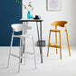 Macron Colorful Plastic Counter Stools Nordic Armrest Indoor Bar Stool Clearhalo 'Bar Furniture' 'Bar Stools' 'bar_stools' 'furn' 'furn_bar_stools' 'furniture_bar_stools' 'Kitchen & Dining Furniture' 'kitchen&dining_furn' 'kitchen' 'kitchen_furn' Furniture' 4503898