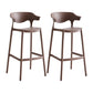 Macron Colorful Plastic Counter Stools Nordic Armrest Indoor Bar Stool Coffee 2 Piece Set Bar Stool(30"H) Clearhalo 'Bar Furniture' 'Bar Stools' 'bar_stools' 'furn' 'furn_bar_stools' 'furniture_bar_stools' 'Kitchen & Dining Furniture' 'kitchen&dining_furn' 'kitchen' 'kitchen_furn' Furniture' 4503907