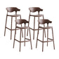 Macron Colorful Plastic Counter Stools Nordic Armrest Indoor Bar Stool Coffee 4 Piece Set Bar Stool(30"H) Clearhalo 'Bar Furniture' 'Bar Stools' 'bar_stools' 'furn' 'furn_bar_stools' 'furniture_bar_stools' 'Kitchen & Dining Furniture' 'kitchen&dining_furn' 'kitchen' 'kitchen_furn' Furniture' 4503908
