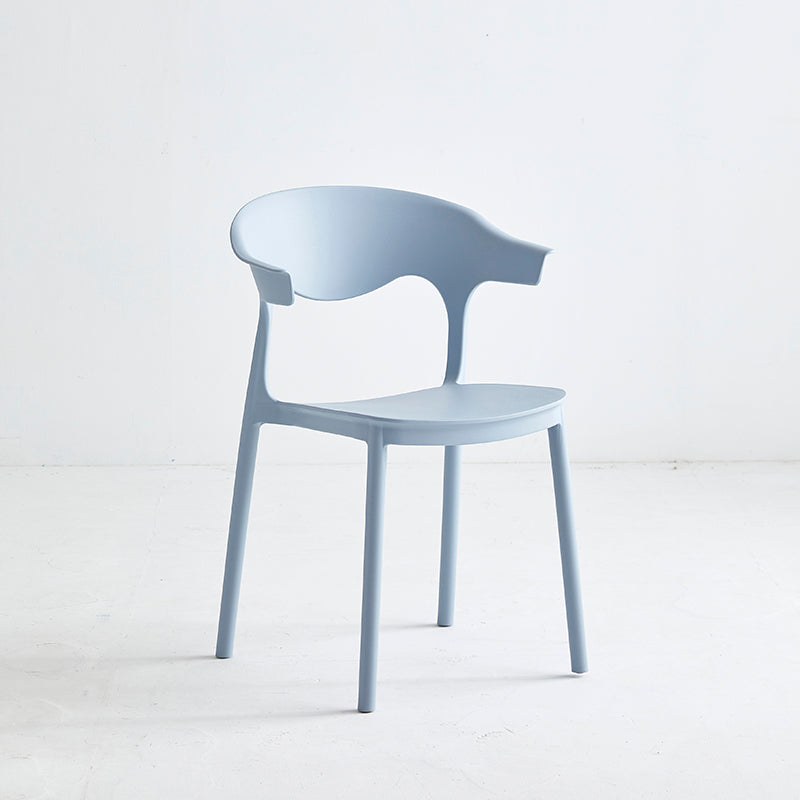Macron Colorful Plastic Counter Stools Nordic Armrest Indoor Bar Stool Blue 1 Piece Short Stool(18"H) Clearhalo 'Bar Furniture' 'Bar Stools' 'bar_stools' 'furn' 'furn_bar_stools' 'furniture_bar_stools' 'Kitchen & Dining Furniture' 'kitchen&dining_furn' 'kitchen' 'kitchen_furn' Furniture' 4503909