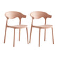 Macron Colorful Plastic Counter Stools Nordic Armrest Indoor Bar Stool Pink 2 Piece Set Short Stool(18"H) Clearhalo 'Bar Furniture' 'Bar Stools' 'bar_stools' 'furn' 'furn_bar_stools' 'furniture_bar_stools' 'Kitchen & Dining Furniture' 'kitchen&dining_furn' 'kitchen' 'kitchen_furn' Furniture' 4503916