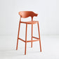 Macron Colorful Plastic Counter Stools Nordic Armrest Indoor Bar Stool Red 1 Piece Bar Stool(30"H) Clearhalo 'Bar Furniture' 'Bar Stools' 'bar_stools' 'furn' 'furn_bar_stools' 'furniture_bar_stools' 'Kitchen & Dining Furniture' 'kitchen&dining_furn' 'kitchen' 'kitchen_furn' Furniture' 4503924