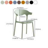 Macron Colorful Plastic Counter Stools Nordic Armrest Indoor Bar Stool Clearhalo 'Bar Furniture' 'Bar Stools' 'bar_stools' 'furn' 'furn_bar_stools' 'furniture_bar_stools' 'Kitchen & Dining Furniture' 'kitchen&dining_furn' 'kitchen' 'kitchen_furn' Furniture' 4503942