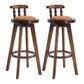 Upholstered Distressed Wood Counter Stools Low Back Bar Stools with Round Seat Gold 2 Piece Set Clearhalo 'Bar Furniture' 'Bar Stools' 'bar_stools' 'furn' 'furn_bar_stools' 'furniture_bar_stools' 'Kitchen & Dining Furniture' 'kitchen&dining_furn' 'kitchen' 'kitchen_furn' Furniture' 4503964