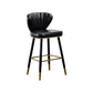 Industrial Leather Black Metal Counter Stools Low Back Bar Stools with 4 Legs Black 1 Piece Clearhalo 'Bar Furniture' 'Bar Stools' 'bar_stools' 'furn' 'furn_bar_stools' 'furniture_bar_stools' 'Kitchen & Dining Furniture' 'kitchen&dining_furn' 'kitchen' 'kitchen_furn' Furniture' 4503994