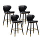 Industrial Leather Black Metal Counter Stools Low Back Bar Stools with 4 Legs Black 4 Piece Set Clearhalo 'Bar Furniture' 'Bar Stools' 'bar_stools' 'furn' 'furn_bar_stools' 'furniture_bar_stools' 'Kitchen & Dining Furniture' 'kitchen&dining_furn' 'kitchen' 'kitchen_furn' Furniture' 4503996