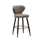 Industrial Leather Black Metal Counter Stools Low Back Bar Stools with 4 Legs Grey 1 Piece Clearhalo 'Bar Furniture' 'Bar Stools' 'bar_stools' 'furn' 'furn_bar_stools' 'furniture_bar_stools' 'Kitchen & Dining Furniture' 'kitchen&dining_furn' 'kitchen' 'kitchen_furn' Furniture' 4503997