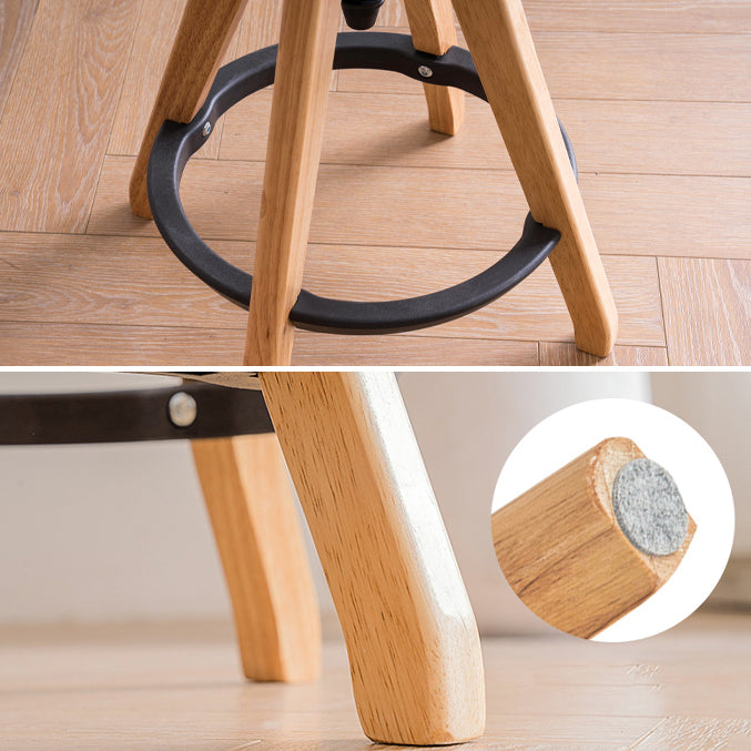 Adjustable Height Counter Stools Industrial Wood Bar Stools with Round Seat Clearhalo 'Bar Furniture' 'Bar Stools' 'bar_stools' 'furn' 'furn_bar_stools' 'furniture_bar_stools' 'Kitchen & Dining Furniture' 'kitchen&dining_furn' 'kitchen' 'kitchen_furn' Furniture' 4504019