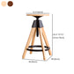 Adjustable Height Counter Stools Industrial Wood Bar Stools with Round Seat Clearhalo 'Bar Furniture' 'Bar Stools' 'bar_stools' 'furn' 'furn_bar_stools' 'furniture_bar_stools' 'Kitchen & Dining Furniture' 'kitchen&dining_furn' 'kitchen' 'kitchen_furn' Furniture' 4504022
