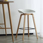 Contemporary Simple Counter Stools 30-inch Indoor Wood Legs Bar Stool with Plastic Seat Clearhalo 'Bar Furniture' 'Bar Stools' 'bar_stools' 'furn' 'furn_bar_stools' 'furniture_bar_stools' 'Kitchen & Dining Furniture' 'kitchen&dining_furn' 'kitchen' 'kitchen_furn' Furniture' 4504024