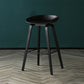 Contemporary Simple Counter Stools 30-inch Indoor Wood Legs Bar Stool with Plastic Seat Black 1 Piece Clearhalo 'Bar Furniture' 'Bar Stools' 'bar_stools' 'furn' 'furn_bar_stools' 'furniture_bar_stools' 'Kitchen & Dining Furniture' 'kitchen&dining_furn' 'kitchen' 'kitchen_furn' Furniture' 4504025