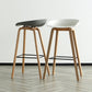 Contemporary Simple Counter Stools 30-inch Indoor Wood Legs Bar Stool with Plastic Seat Clearhalo 'Bar Furniture' 'Bar Stools' 'bar_stools' 'furn' 'furn_bar_stools' 'furniture_bar_stools' 'Kitchen & Dining Furniture' 'kitchen&dining_furn' 'kitchen' 'kitchen_furn' Furniture' 4504026