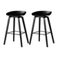 Contemporary Simple Counter Stools 30-inch Indoor Wood Legs Bar Stool with Plastic Seat Black 2 Piece Set Clearhalo 'Bar Furniture' 'Bar Stools' 'bar_stools' 'furn' 'furn_bar_stools' 'furniture_bar_stools' 'Kitchen & Dining Furniture' 'kitchen&dining_furn' 'kitchen' 'kitchen_furn' Furniture' 4504027