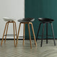 Contemporary Simple Counter Stools 30-inch Indoor Wood Legs Bar Stool with Plastic Seat Clearhalo 'Bar Furniture' 'Bar Stools' 'bar_stools' 'furn' 'furn_bar_stools' 'furniture_bar_stools' 'Kitchen & Dining Furniture' 'kitchen&dining_furn' 'kitchen' 'kitchen_furn' Furniture' 4504028