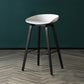 Contemporary Simple Counter Stools 30-inch Indoor Wood Legs Bar Stool with Plastic Seat White-Black 1 Piece Clearhalo 'Bar Furniture' 'Bar Stools' 'bar_stools' 'furn' 'furn_bar_stools' 'furniture_bar_stools' 'Kitchen & Dining Furniture' 'kitchen&dining_furn' 'kitchen' 'kitchen_furn' Furniture' 4504031