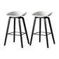 Contemporary Simple Counter Stools 30-inch Indoor Wood Legs Bar Stool with Plastic Seat White-Black 2 Piece Set Clearhalo 'Bar Furniture' 'Bar Stools' 'bar_stools' 'furn' 'furn_bar_stools' 'furniture_bar_stools' 'Kitchen & Dining Furniture' 'kitchen&dining_furn' 'kitchen' 'kitchen_furn' Furniture' 4504033
