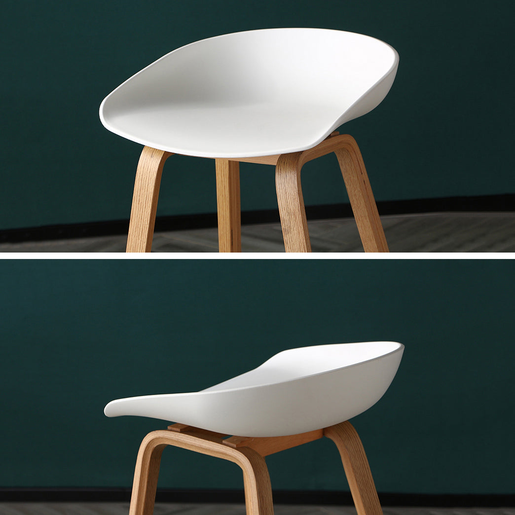Contemporary Simple Counter Stools 30-inch Indoor Wood Legs Bar Stool with Plastic Seat Clearhalo 'Bar Furniture' 'Bar Stools' 'bar_stools' 'furn' 'furn_bar_stools' 'furniture_bar_stools' 'Kitchen & Dining Furniture' 'kitchen&dining_furn' 'kitchen' 'kitchen_furn' Furniture' 4504038