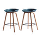 Contemporary Simple Counter Stools 30-inch Indoor Wood Legs Bar Stool with Plastic Seat Blue 2 Piece Set Clearhalo 'Bar Furniture' 'Bar Stools' 'bar_stools' 'furn' 'furn_bar_stools' 'furniture_bar_stools' 'Kitchen & Dining Furniture' 'kitchen&dining_furn' 'kitchen' 'kitchen_furn' Furniture' 4504039