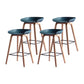Contemporary Simple Counter Stools 30-inch Indoor Wood Legs Bar Stool with Plastic Seat Blue 4 Piece Set Clearhalo 'Bar Furniture' 'Bar Stools' 'bar_stools' 'furn' 'furn_bar_stools' 'furniture_bar_stools' 'Kitchen & Dining Furniture' 'kitchen&dining_furn' 'kitchen' 'kitchen_furn' Furniture' 4504041