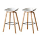 Contemporary Simple Counter Stools 30-inch Indoor Wood Legs Bar Stool with Plastic Seat White 2 Piece Set Clearhalo 'Bar Furniture' 'Bar Stools' 'bar_stools' 'furn' 'furn_bar_stools' 'furniture_bar_stools' 'Kitchen & Dining Furniture' 'kitchen&dining_furn' 'kitchen' 'kitchen_furn' Furniture' 4504050