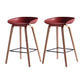 Contemporary Simple Counter Stools 30-inch Indoor Wood Legs Bar Stool with Plastic Seat Burgundy 2 Piece Set Clearhalo 'Bar Furniture' 'Bar Stools' 'bar_stools' 'furn' 'furn_bar_stools' 'furniture_bar_stools' 'Kitchen & Dining Furniture' 'kitchen&dining_furn' 'kitchen' 'kitchen_furn' Furniture' 4504056