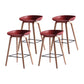 Contemporary Simple Counter Stools 30-inch Indoor Wood Legs Bar Stool with Plastic Seat Burgundy 4 Piece Set Clearhalo 'Bar Furniture' 'Bar Stools' 'bar_stools' 'furn' 'furn_bar_stools' 'furniture_bar_stools' 'Kitchen & Dining Furniture' 'kitchen&dining_furn' 'kitchen' 'kitchen_furn' Furniture' 4504057
