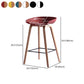 Contemporary Simple Counter Stools 30-inch Indoor Wood Legs Bar Stool with Plastic Seat Clearhalo 'Bar Furniture' 'Bar Stools' 'bar_stools' 'furn' 'furn_bar_stools' 'furniture_bar_stools' 'Kitchen & Dining Furniture' 'kitchen&dining_furn' 'kitchen' 'kitchen_furn' Furniture' 4504058
