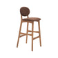 Nordic Wood Low Back Barstool 30" H Indoor Tall Stool with Upholstered for Dining Room Coffee Wood 1 Piece Clearhalo 'Bar Furniture' 'Bar Stools' 'bar_stools' 'furn' 'furn_bar_stools' 'furniture_bar_stools' 'Kitchen & Dining Furniture' 'kitchen&dining_furn' 'kitchen' 'kitchen_furn' Furniture' 4504099