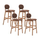 Nordic Wood Low Back Barstool 30" H Indoor Tall Stool with Upholstered for Dining Room Coffee Wood 4 Piece Set Clearhalo 'Bar Furniture' 'Bar Stools' 'bar_stools' 'furn' 'furn_bar_stools' 'furniture_bar_stools' 'Kitchen & Dining Furniture' 'kitchen&dining_furn' 'kitchen' 'kitchen_furn' Furniture' 4504101