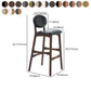 Nordic Wood Low Back Barstool 30" H Indoor Tall Stool with Upholstered for Dining Room Clearhalo 'Bar Furniture' 'Bar Stools' 'bar_stools' 'furn' 'furn_bar_stools' 'furniture_bar_stools' 'Kitchen & Dining Furniture' 'kitchen&dining_furn' 'kitchen' 'kitchen_furn' Furniture' 4504114